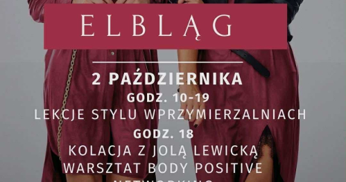 Kolacja z Jolą Lewicką warsztat Body Positive