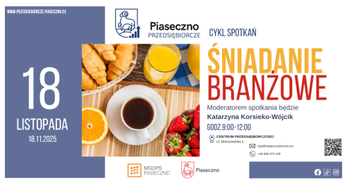 Śniadanie branżowe dla przedsiębiorców z Piaseczna