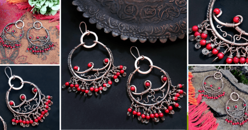 Warsztaty tworzenia biżuterii wire wrapping - kolczyki boho