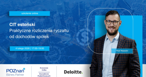 CIT estoński - praktyczne rozliczenia ryczałtu od dochodów spółek - szkolenie online