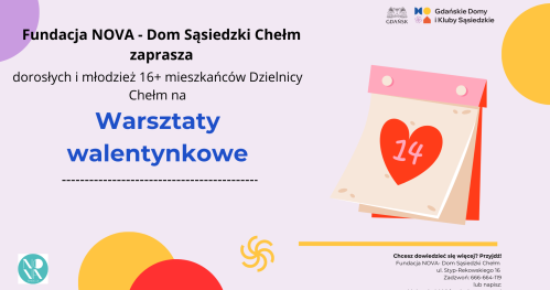 Warsztaty walentynkowe dla dorosłych i młodzieży 16+