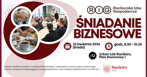 Śniadanie biznesowe dla przedsiębiorców w Raciborzu.