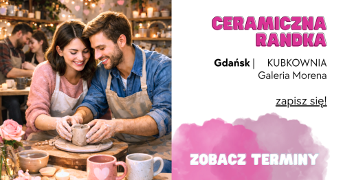 Ceramiczna Randka - KUBKOWNIA Gdańsk - 09 października godz. 18:00; 16 października godz. 18:00; 23 października godz. 18:00