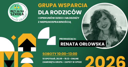 Grupa wsparcia dla rodziców i opiekunów dzieci i młodzieży z niepełnosprawnością