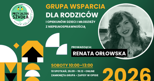 Grupa wsparcia dla rodziców i opiekunów dzieci i młodzieży z niepełnosprawnością