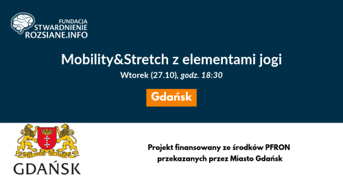 Mobility&Stretch z elementami jogi - zajęcia w Gdańsku dla osób z chorobami neurologicznymi (27.10.2026, godz. 18:30)