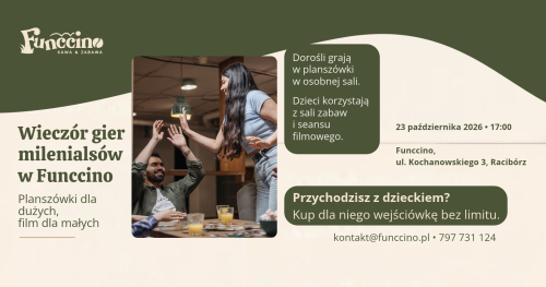 Wieczór Milenialsów - gry dla dorosłych + seans filmowy dla dzieci