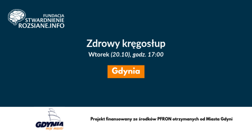 Zdrowy kręgosłup - zajęcia w Gdyni dla osób z chorobami neurologicznymi, prowadzi Paulina Czech (20.10.2026, godz. 17:00)