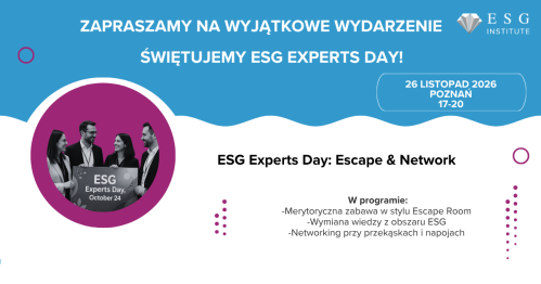 ESG Experts Day: Escape & Network | Interaktywna Gra Stacjonarna & Networking Poznań  26.11.26