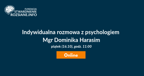 Indywidualna rozmowa z psychologiem online, mgr Dominika Harasim (16.10.2026, godz. 11:00)