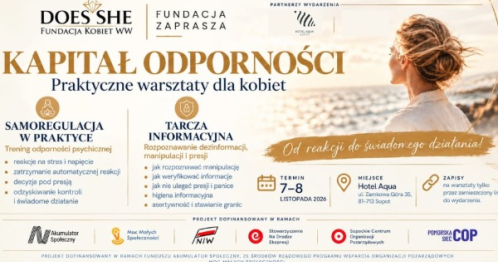 KAPITAŁ ODPORNOŚCI - bezpłatne warsztaty dla kobiet