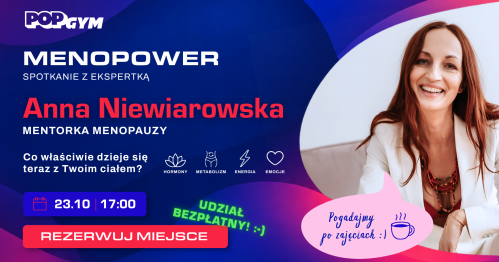 POP GYM Menopower: Spotkanie z mentorką menopauzy