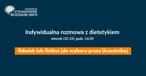 Indywidualna rozmowa z dietetykiem (Gdańsk LUB online, 20.10.2026, godz. 16:00)