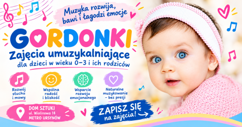 Zajęcia umuzykalniające dla dzieci 0-3 lata. Wtorki 10:30, Metro Ursynów.