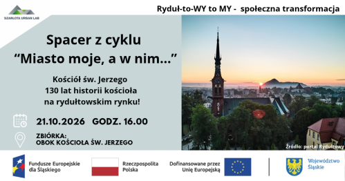 Spacer z cyklu Miasto moje, a w nim…: Kościół św. Jerzego - 130 lat historii kościoła na rydułtowskim rynku!