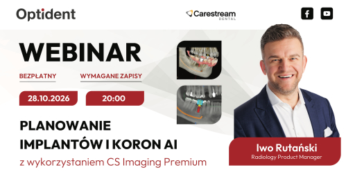 WEBINAR: Planowanie implantów i koron AI z wykorzystaniem CS Imaging Premium