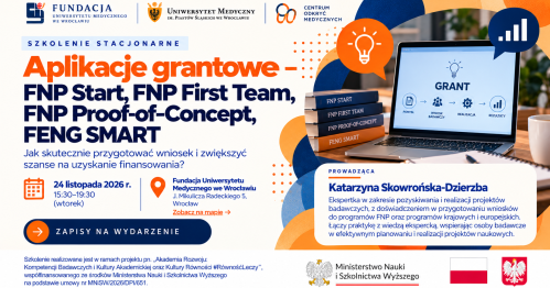 Aplikacje grantowe: FNP START, FNP FIRST TEAM, FNP Proof of Concept, FENG SMART