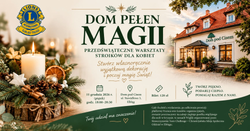 DOM PEŁEN MAGII Przedświąteczne Warsztaty Stroików dla Kobiet